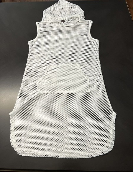 Cotton Candy mesh cover up M white - Picture 4 of 8